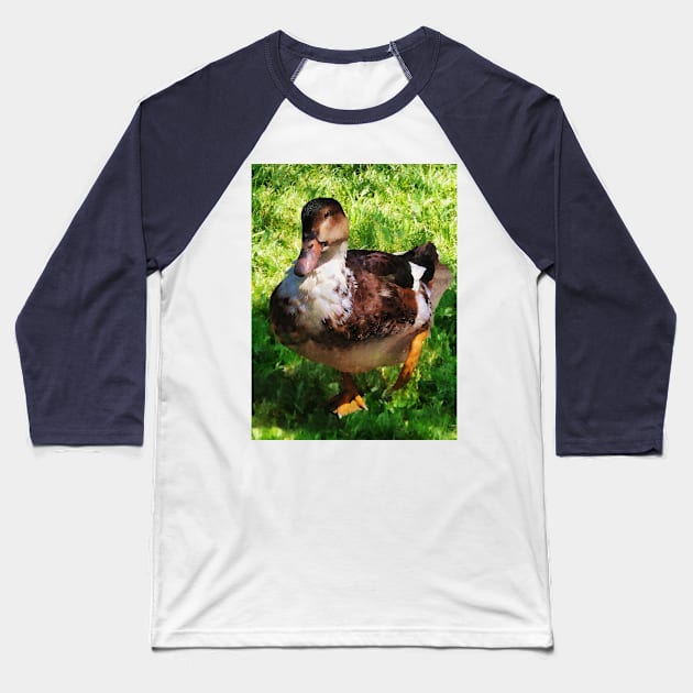 Birds - Duck With Attitude Baseball T-Shirt by SusanSavad